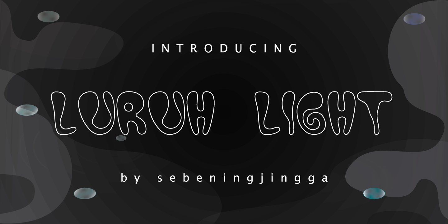Пример шрифта Luruh Light Regular